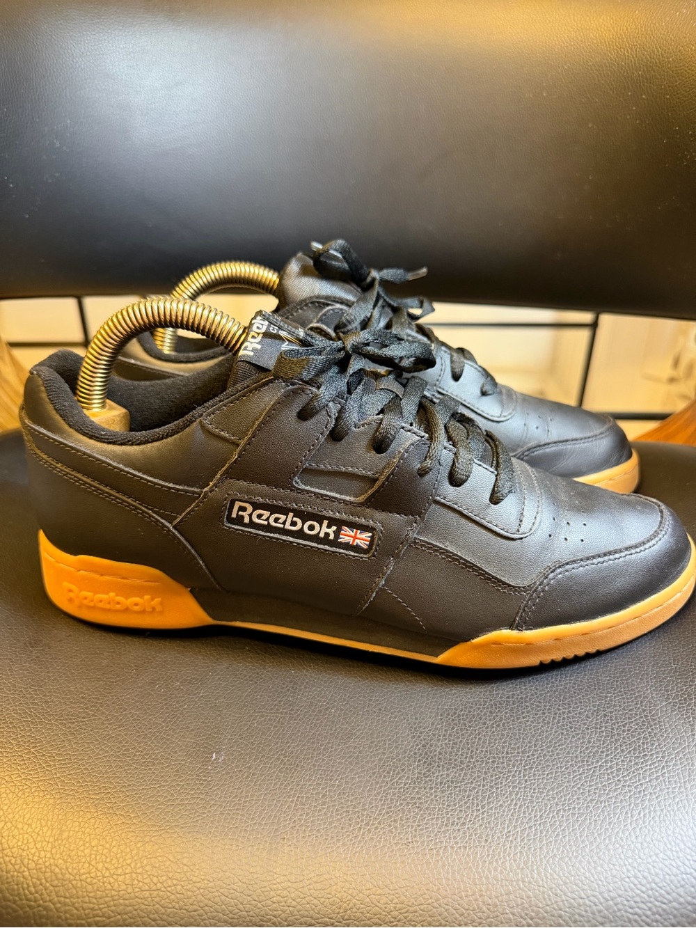 REEBOK WORKOUT PLUS CN2127 BLACK CARBON CLASSIC MEN SHOES Sz10
